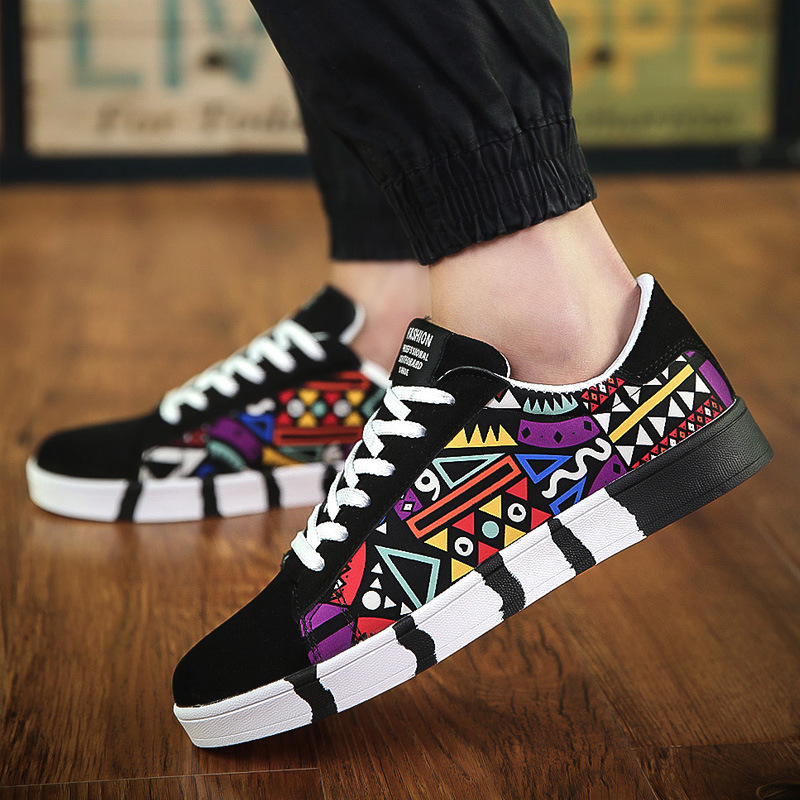 Table Tennis Men - Sepatu Pria Sepatu Kanvas Grafiti Sepatu