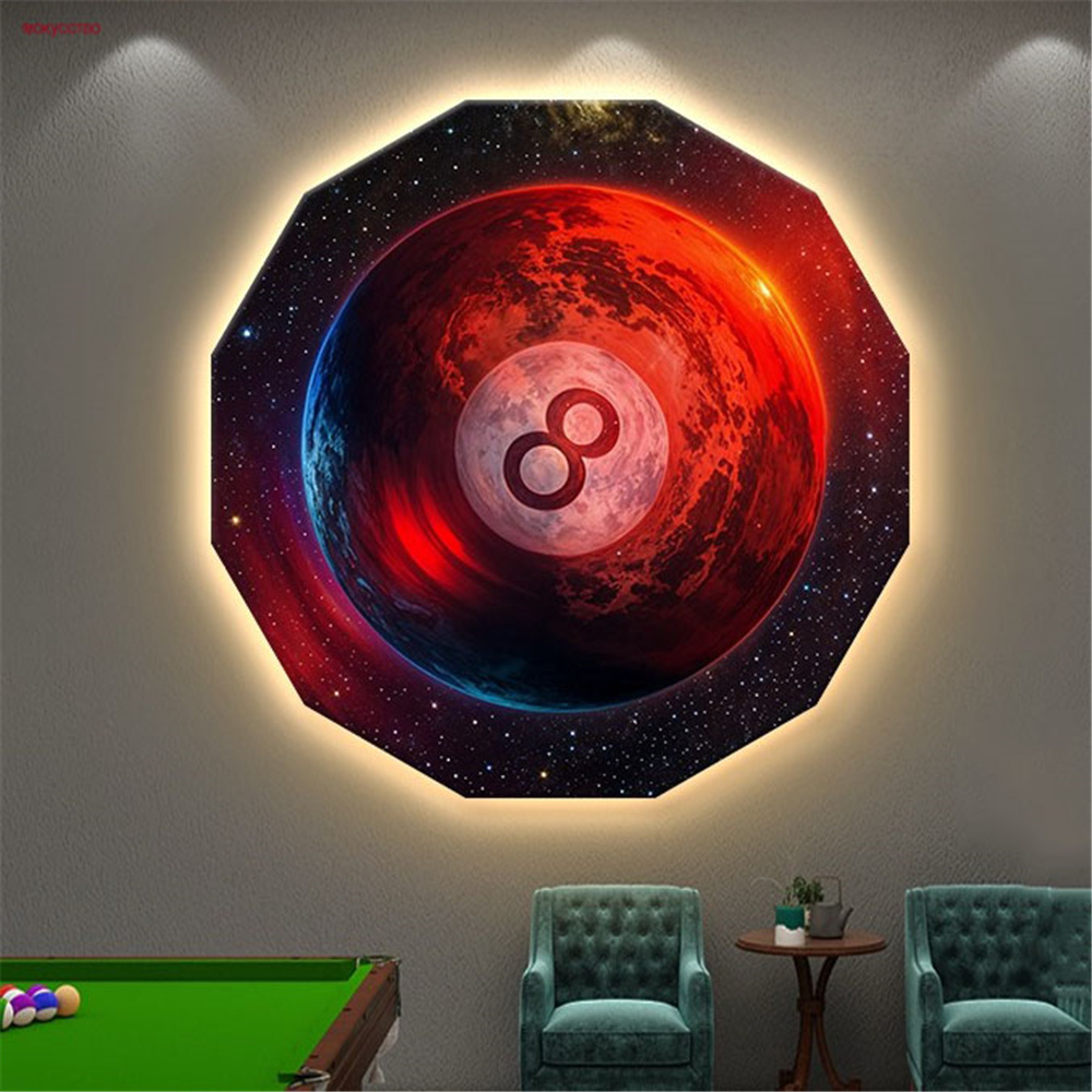 Table Tennis No 1 - Lukisan dekorasi ruang biliar Interstellar lampu