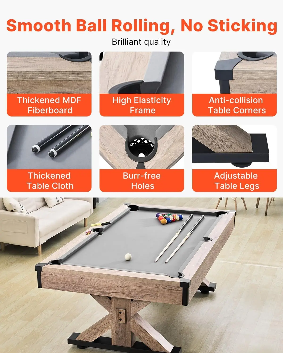 Meja Multi Game 3-in-1 7ft den - Table Tennis No 1 ulasan dan harga